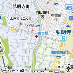 地球堂（靴店）弘明寺店周辺の地図