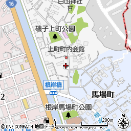神奈川県横浜市磯子区上町3-17周辺の地図