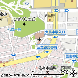 横浜市中図書館周辺の地図