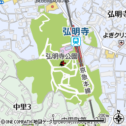 弘明寺公園周辺の地図
