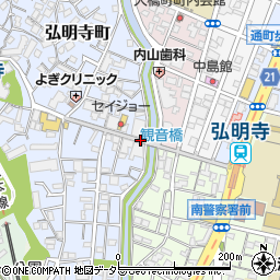 横浜弘明寺商店街周辺の地図