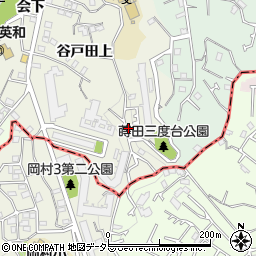 神奈川県横浜市南区蒔田町三度台周辺の地図