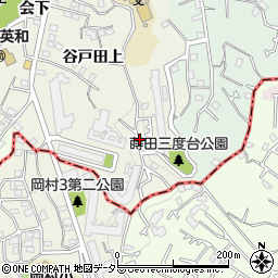 神奈川県横浜市南区蒔田町（三度台）周辺の地図