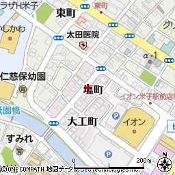 鳥取県米子市塩町周辺の地図