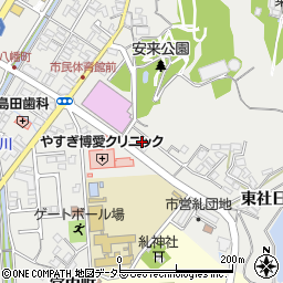 島根県安来市安来町社日町1330周辺の地図
