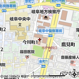岐阜市役所　子ども・若者総合支援センター・児童虐待通報周辺の地図