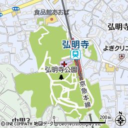 弘明寺公園プール周辺の地図