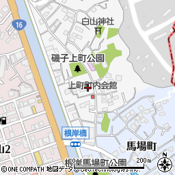 神奈川県横浜市磯子区上町2-21周辺の地図