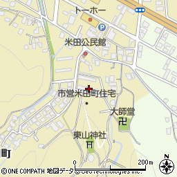 米田団地周辺の地図