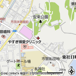 島根県安来市安来町社日町周辺の地図