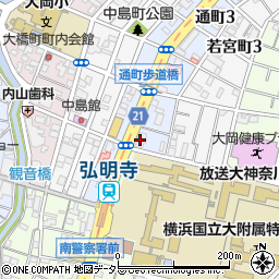 横浜信用金庫弘明寺支店周辺の地図