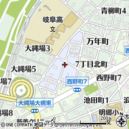 岐阜県岐阜市大柳町周辺の地図