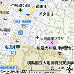 神奈川県横浜市南区若宮町4丁目周辺の地図