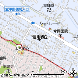 神奈川県厚木市愛甲西2丁目周辺の地図