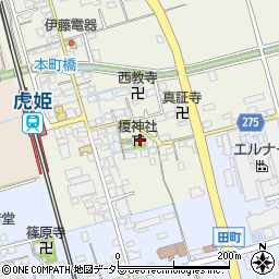 榎神社周辺の地図