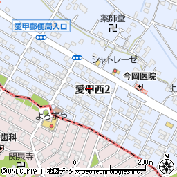 神奈川県厚木市愛甲西2丁目12周辺の地図