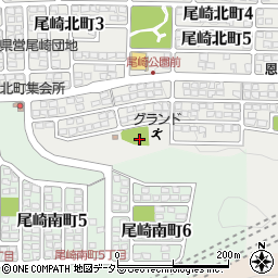 尾崎北町南公園周辺の地図
