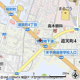 鳥取県米子市道笑町周辺の地図