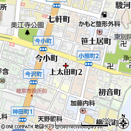 岐阜県岐阜市上太田町周辺の地図