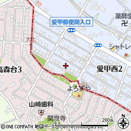 神奈川県厚木市愛甲西2丁目17周辺の地図