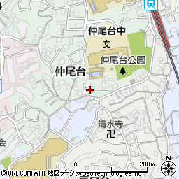 神奈川県横浜市中区仲尾台周辺の地図