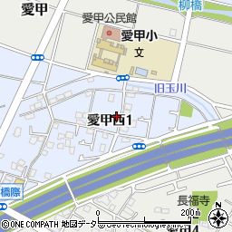 神奈川県厚木市愛甲西1丁目周辺の地図
