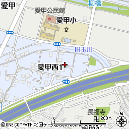 神奈川県厚木市愛甲西1丁目13周辺の地図