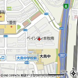 神奈川県横浜市中区本牧原周辺の地図