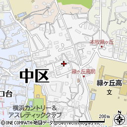 神奈川県横浜市中区本牧緑ケ丘周辺の地図