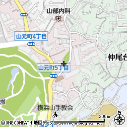 神奈川県横浜市中区山元町周辺の地図