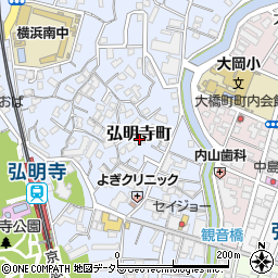 神奈川県横浜市南区弘明寺町山下周辺の地図