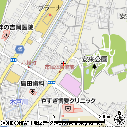 島根県安来市安来町八幡町1347-11周辺の地図