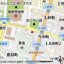 岐阜県岐阜市美江寺町1丁目15周辺の地図