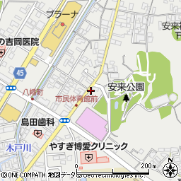 島根県安来市安来町1347周辺の地図