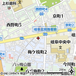 名古屋税理士会　岐阜北税理士会館周辺の地図