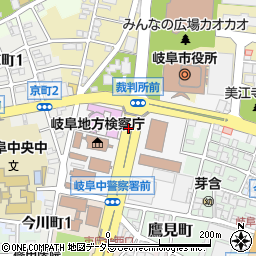 岐阜県岐阜市美江寺町2丁目周辺の地図