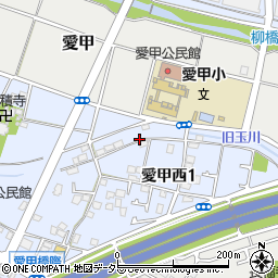 神奈川県厚木市愛甲西1丁目10周辺の地図