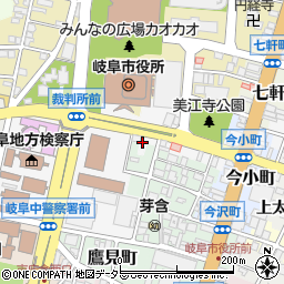 名鉄協商岐阜美江寺町駐車場周辺の地図