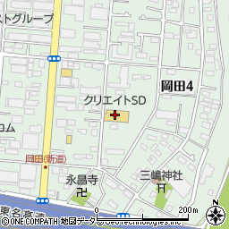 クリエイトＳＤ厚木岡田店周辺の地図