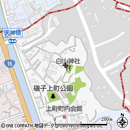 神奈川県横浜市磯子区上町8-16周辺の地図