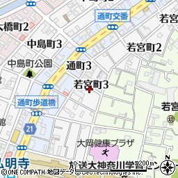 神奈川県横浜市南区若宮町3丁目周辺の地図