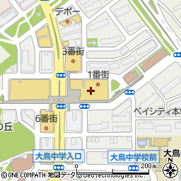 イオン本牧店周辺の地図