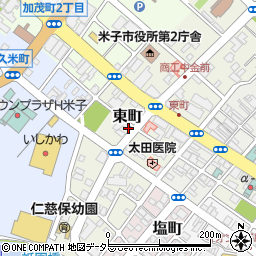 鳥取県米子市東町周辺の地図