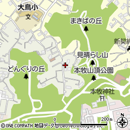 神奈川県横浜市中区本牧満坂36周辺の地図