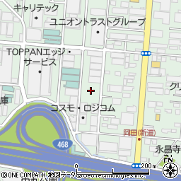 神奈川県厚木市岡田3丁目3周辺の地図