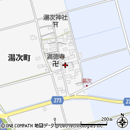 滋賀県長浜市湯次町77周辺の地図