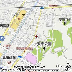 島根県安来市安来町八幡町1355周辺の地図