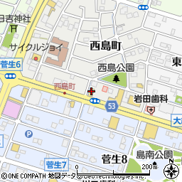 岐阜日産自動車島店周辺の地図