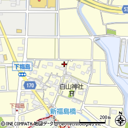岐阜県本巣市下福島周辺の地図