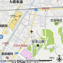 島根県安来市安来町八幡町1368-2周辺の地図